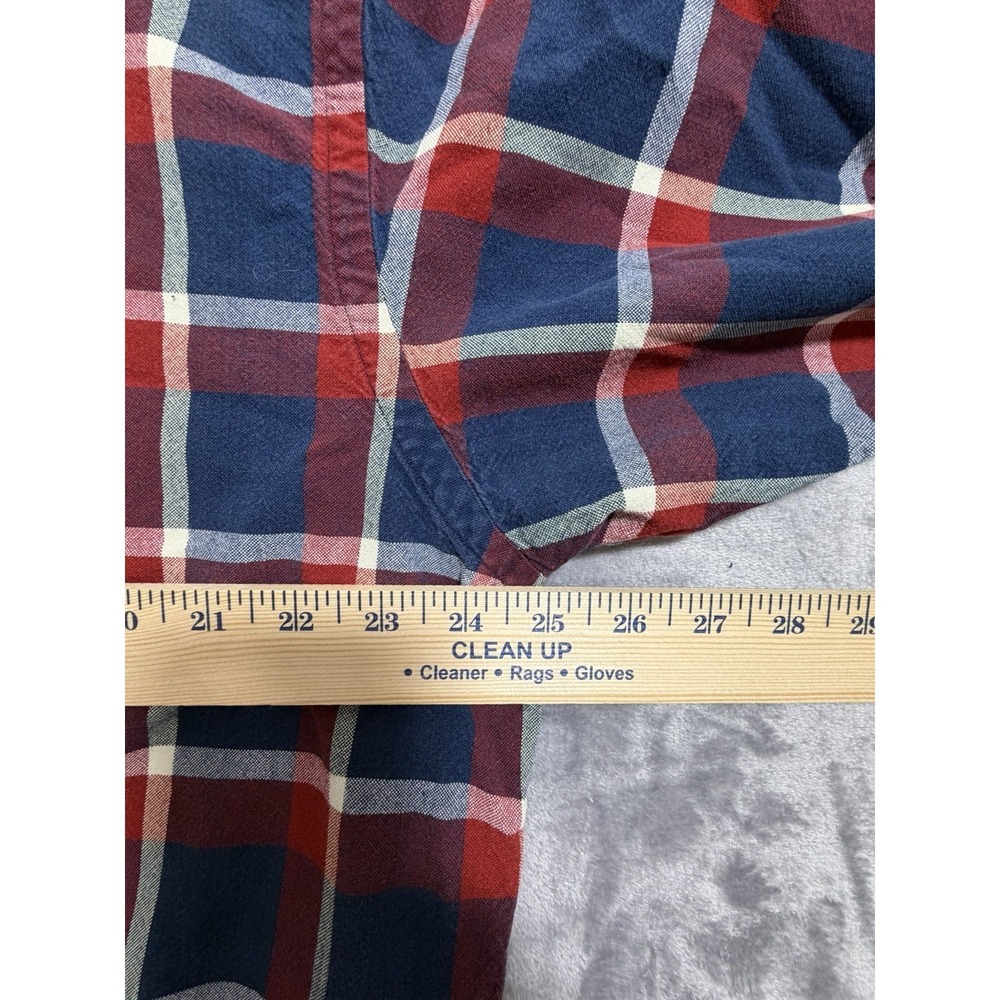 Ralph Lauren Long Sleeve Button Down Blaire Red/Navy Plaid W/Green Pony Size L - Picture 7 of 8